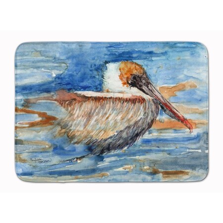 Carolines Treasures Pelican in the Water Machine Washable Memory Foam Mat 8942RUG